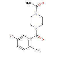 1431542-16-3 1-[4-(5-bromo-2-methylbenzoyl)piperazin-1-yl]ethanone chemical structure