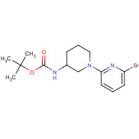 1065484-35-6 tert-butyl N-[1-(6-bromopyridin-2-yl)piperidin-3-yl]carbamate chemical structure