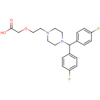 150756-35-7 2-[2-[4-[bis(4-fluorophenyl)methyl]piperazin-1-yl]ethoxy]acetic acid chemical structure