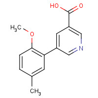 376592-71-1 5-(2-methoxy-5-methylphenyl)pyridine-3-carboxylic acid chemical structure