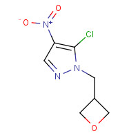 1428576-50-4 5-chloro-4-nitro-1-(oxetan-3-ylmethyl)pyrazole chemical structure
