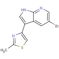1046793-78-5 4-(5-bromo-1H-pyrrolo[2,3-b]pyridin-3-yl)-2-methyl-1,3-thiazole chemical structure