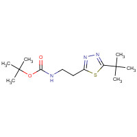 1244059-29-7 tert-butyl N-[2-(5-tert-butyl-1,3,4-thiadiazol-2-yl)ethyl]carbamate chemical structure