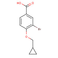 1343994-39-7 3-bromo-4-(cyclopropylmethoxy)benzoic acid chemical structure