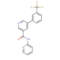 1057090-00-2 N-pyridin-2-yl-5-[3-(trifluoromethyl)phenyl]pyridine-3-carboxamide chemical structure