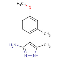 262298-03-3 4-(4-methoxy-2-methylphenyl)-5-methyl-1H-pyrazol-3-amine chemical structure