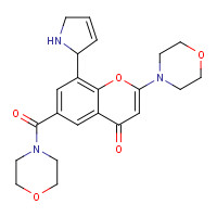 1403458-69-4 8-(2,5-dihydro-1H-pyrrol-2-yl)-6-(morpholine-4-carbonyl)-2-morpholin-4-ylchromen-4-one chemical structure