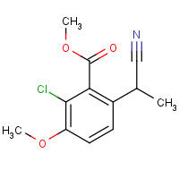 1616290-84-6 methyl 2-chloro-6-(1-cyanoethyl)-3-methoxybenzoate chemical structure