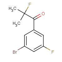 1147871-75-7 1-(3-bromo-5-fluorophenyl)-2-fluoro-2-methylpropan-1-one chemical structure