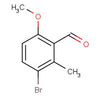 137644-93-0 3-bromo-6-methoxy-2-methylbenzaldehyde chemical structure