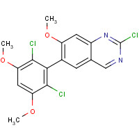 1538605-43-4 2-chloro-6-(2,6-dichloro-3,5-dimethoxyphenyl)-7-methoxyquinazoline chemical structure