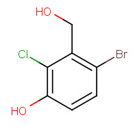 1255206-92-8 4-bromo-2-chloro-3-(hydroxymethyl)phenol chemical structure