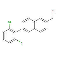 623147-34-2 2-(bromomethyl)-6-(2,6-dichlorophenyl)naphthalene chemical structure