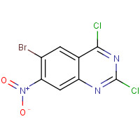 174566-27-9 6-bromo-2,4-dichloro-7-nitroquinazoline chemical structure