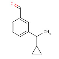 1202170-37-3 3-(1-cyclopropylethyl)benzaldehyde chemical structure