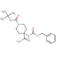 288154-17-6 tert-butyl 4-carbamoyl-4-(phenylmethoxycarbonylamino)piperidine-1-carboxylate chemical structure