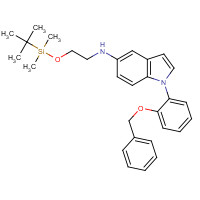 1610800-86-6 N-[2-[tert-butyl(dimethyl)silyl]oxyethyl]-1-(2-phenylmethoxyphenyl)indol-5-amine chemical structure