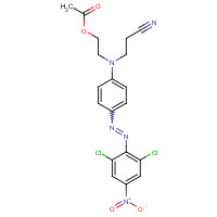 5261-31-4 2-[N-(2-cyanoethyl)-4-[(2,6-dichloro-4-nitrophenyl)diazenyl]anilino]ethyl acetate chemical structure
