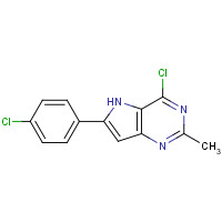 237435-57-3 4-chloro-6-(4-chlorophenyl)-2-methyl-5H-pyrrolo[3,2-d]pyrimidine chemical structure