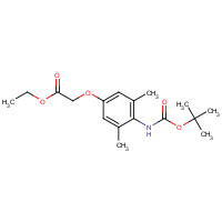 1435914-79-6 ethyl 2-[3,5-dimethyl-4-[(2-methylpropan-2-yl)oxycarbonylamino]phenoxy]acetate chemical structure