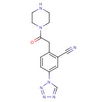 1374573-66-6 2-(2-oxo-2-piperazin-1-ylethyl)-5-(tetrazol-1-yl)benzonitrile chemical structure