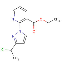 1547119-56-1 ethyl 2-[3-(1-chloroethyl)pyrazol-1-yl]pyridine-3-carboxylate chemical structure
