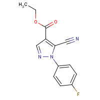 98476-22-3 ethyl 5-cyano-1-(4-fluorophenyl)pyrazole-4-carboxylate chemical structure