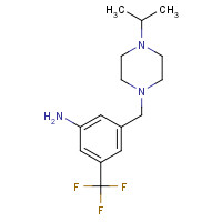 853296-87-4 3-[(4-propan-2-ylpiperazin-1-yl)methyl]-5-(trifluoromethyl)aniline chemical structure