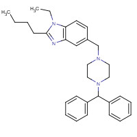 68741-18-4 5-[(4-benzhydrylpiperazin-1-yl)methyl]-2-butyl-1-ethylbenzimidazole chemical structure