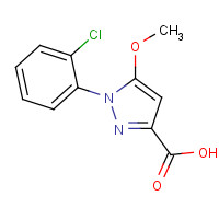 55983-86-3 1-(2-chlorophenyl)-5-methoxypyrazole-3-carboxylic acid chemical structure