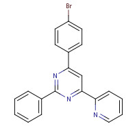 607739-87-7 4-(4-bromophenyl)-2-phenyl-6-pyridin-2-ylpyrimidine chemical structure