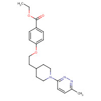 124436-59-5 ethyl 4-[2-[1-(6-methylpyridazin-3-yl)piperidin-4-yl]ethoxy]benzoate chemical structure