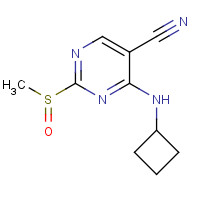 1403864-89-0 4-(cyclobutylamino)-2-methylsulfinylpyrimidine-5-carbonitrile chemical structure