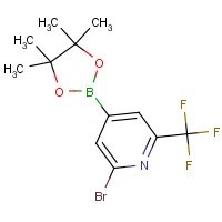 1256360-49-2 2-bromo-4-(4,4,5,5-tetramethyl-1,3,2-dioxaborolan-2-yl)-6-(trifluoromethyl)pyridine chemical structure