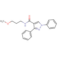 881667-29-4 N-(3-methoxypropyl)-1,3-diphenylpyrazole-4-carboxamide chemical structure