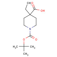 188792-67-8 4-ethyl-1-[(2-methylpropan-2-yl)oxycarbonyl]piperidine-4-carboxylic acid chemical structure