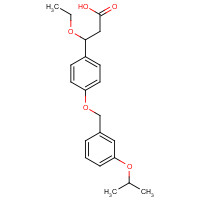 1202575-20-9 3-ethoxy-3-[4-[(3-propan-2-yloxyphenyl)methoxy]phenyl]propanoic acid chemical structure