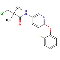 243963-22-6 3-chloro-N-[6-(2-fluorophenoxy)pyridin-3-yl]-2,2-dimethylpropanamide chemical structure
