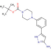 1290181-49-5 tert-butyl 4-[3-(3-amino-1H-pyrazol-5-yl)phenyl]piperazine-1-carboxylate chemical structure