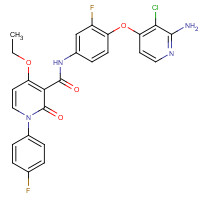 1196681-44-3 N-[4-(2-amino-3-chloropyridin-4-yl)oxy-3-fluorophenyl]-4-ethoxy-1-(4-fluorophenyl)-2-oxopyridine-3-carboxamide chemical structure