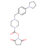 1460031-50-8 (2,5-dioxopyrrolidin-1-yl) 4-[(4-pyrrolidin-1-ylphenyl)methyl]piperazine-1-carboxylate chemical structure