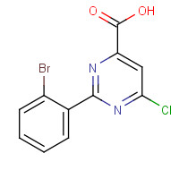 1315364-33-0 2-(2-bromophenyl)-6-chloropyrimidine-4-carboxylic acid chemical structure