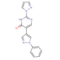 1343459-80-2 5-(1-phenylpyrazol-4-yl)-2-pyrazol-1-yl-1H-pyrimidin-6-one chemical structure