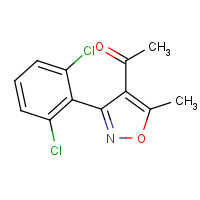 70565-23-0 1-[3-(2,6-dichlorophenyl)-5-methyl-1,2-oxazol-4-yl]ethanone chemical structure