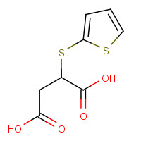 3807-43-0 2-thiophen-2-ylsulfanylbutanedioic acid chemical structure