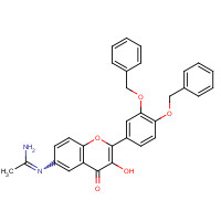 1187016-47-2 N'-[2-[3,4-bis(phenylmethoxy)phenyl]-3-hydroxy-4-oxochromen-6-yl]ethanimidamide chemical structure
