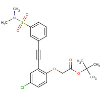 1240287-55-1 tert-butyl 2-[4-chloro-2-[2-[3-(dimethylsulfamoyl)phenyl]ethynyl]phenoxy]acetate chemical structure