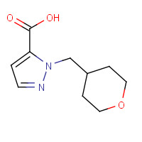 1309785-34-9 2-(oxan-4-ylmethyl)pyrazole-3-carboxylic acid chemical structure