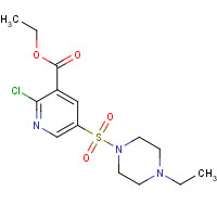 334708-08-6 ethyl 2-chloro-5-(4-ethylpiperazin-1-yl)sulfonylpyridine-3-carboxylate chemical structure