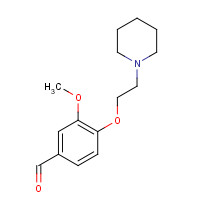 46995-88-4 3-methoxy-4-(2-piperidin-1-ylethoxy)benzaldehyde chemical structure